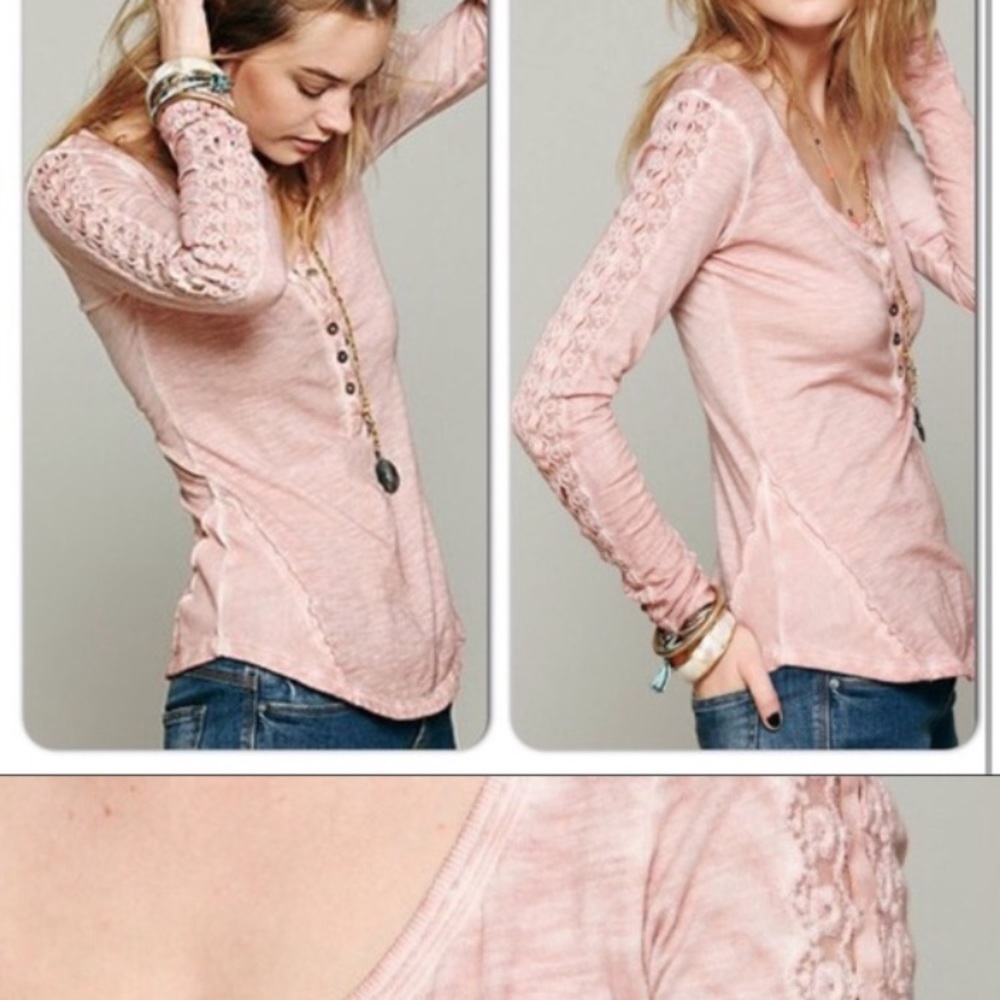 Baby pink free people long sleeve